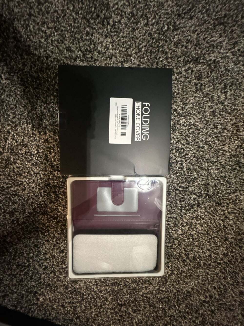 Folding Phone Cover Wallet Case Wine Red Compatible with iPhone 17